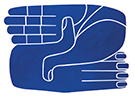 blue hands