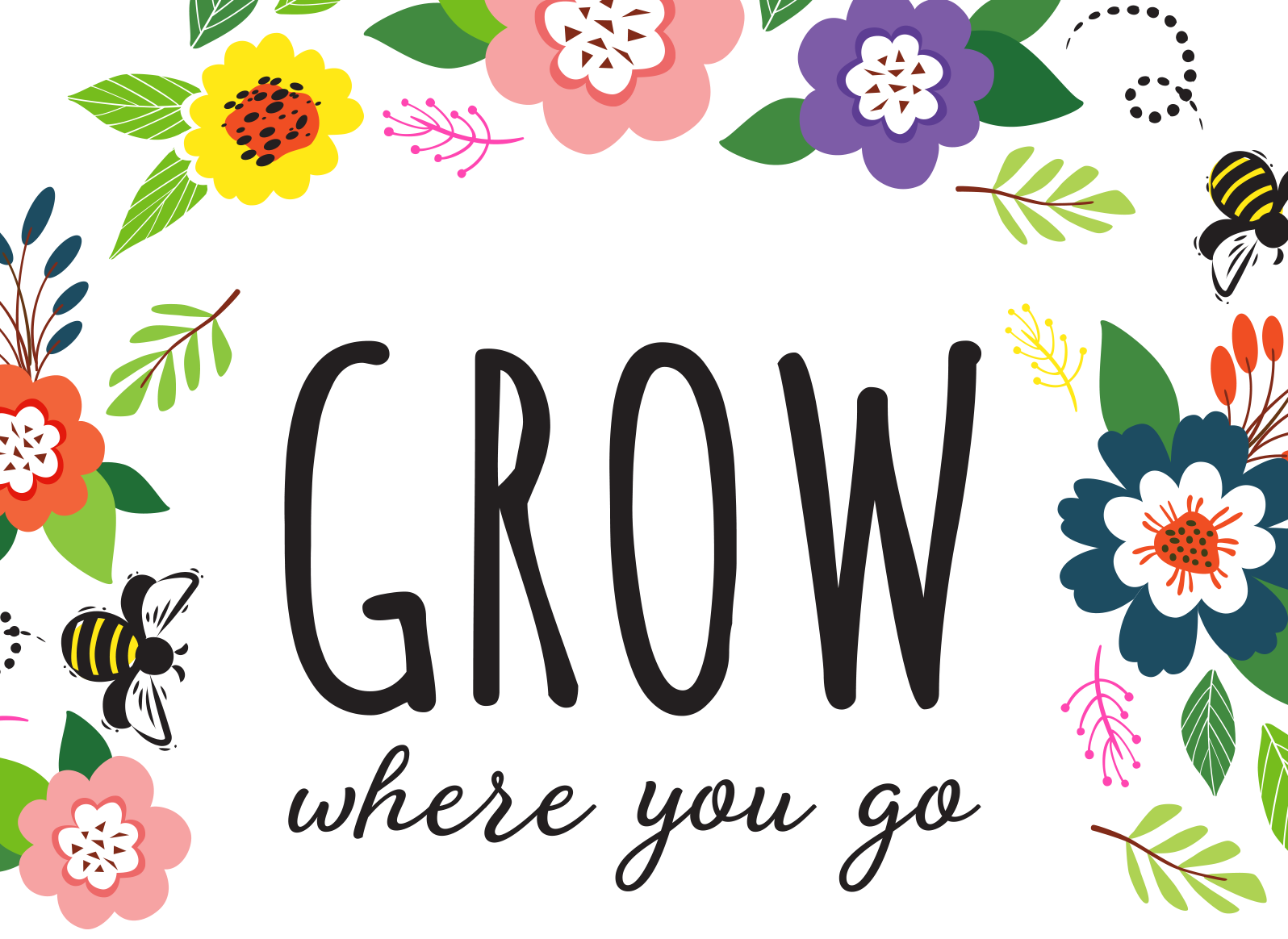 Grow where you go logo for mobile devices