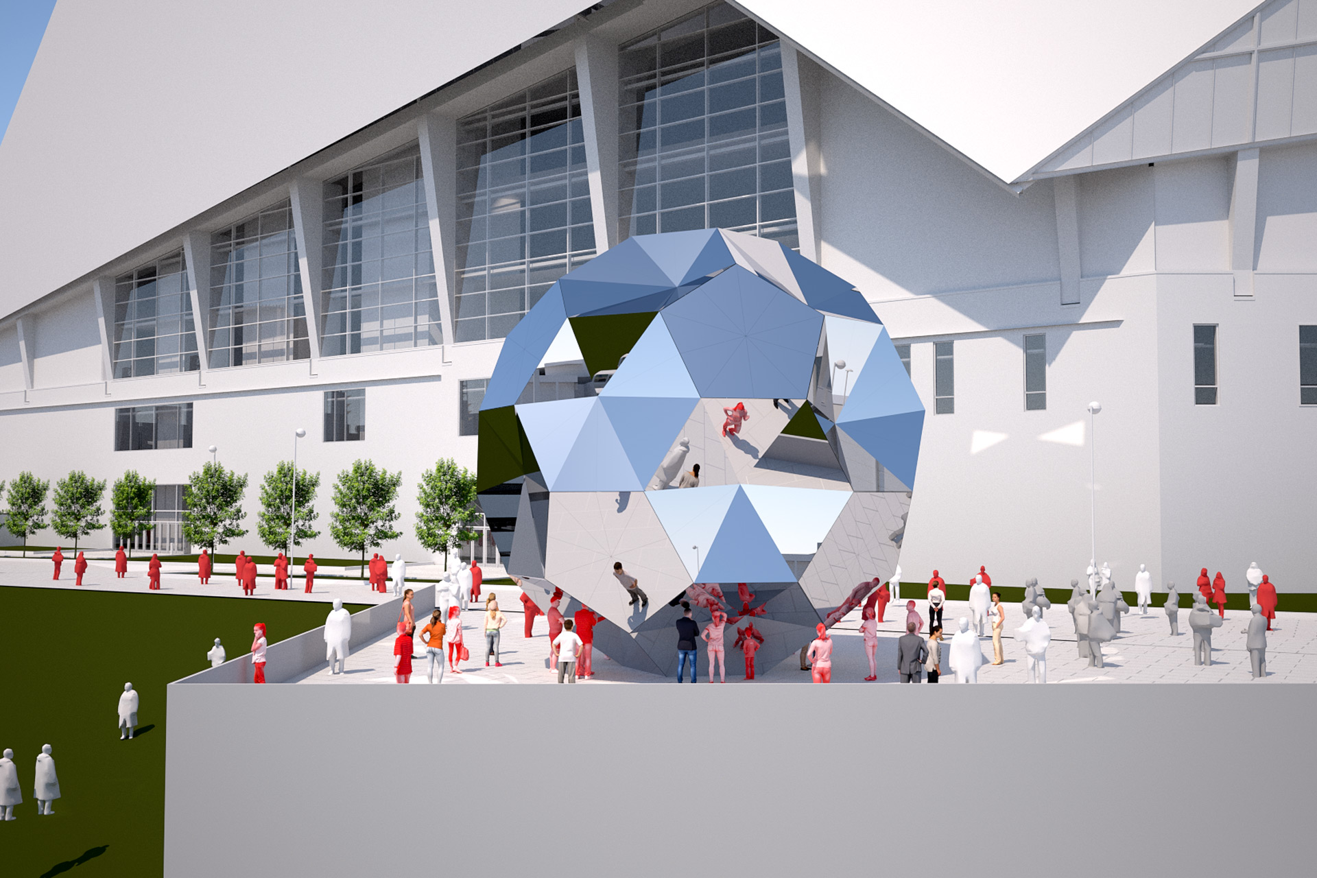 Artist rendering of sculpture for Atlanta Falcons