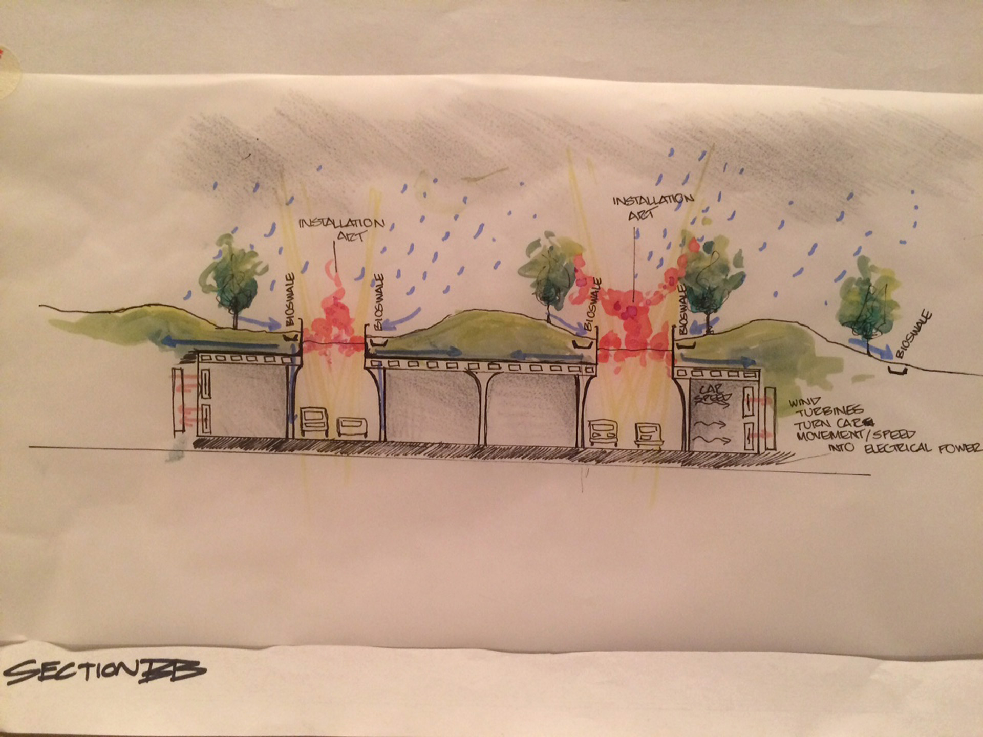 Rendering of proposed installation art 