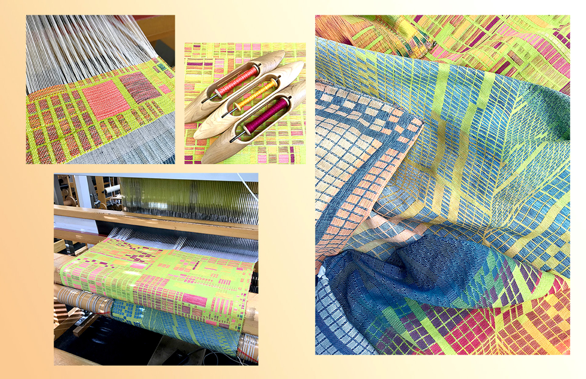 Fabric in the process of being made