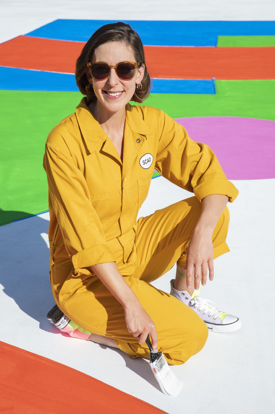 Holding court: SCAD SERVE alumni ambassador Emily Eldridge.