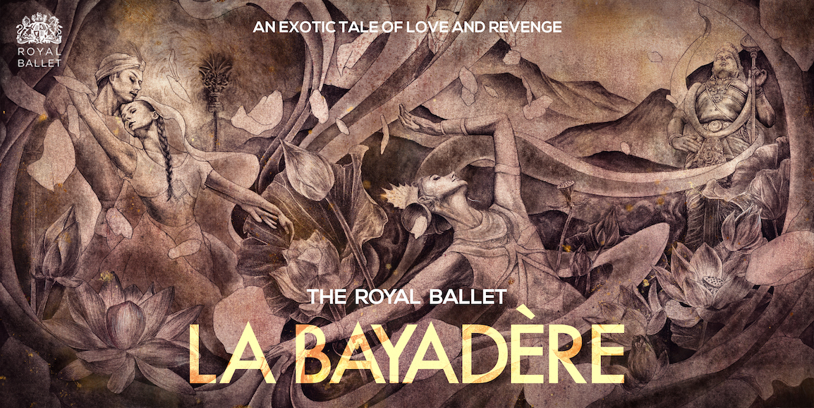 illustrated poster for La Bayadere