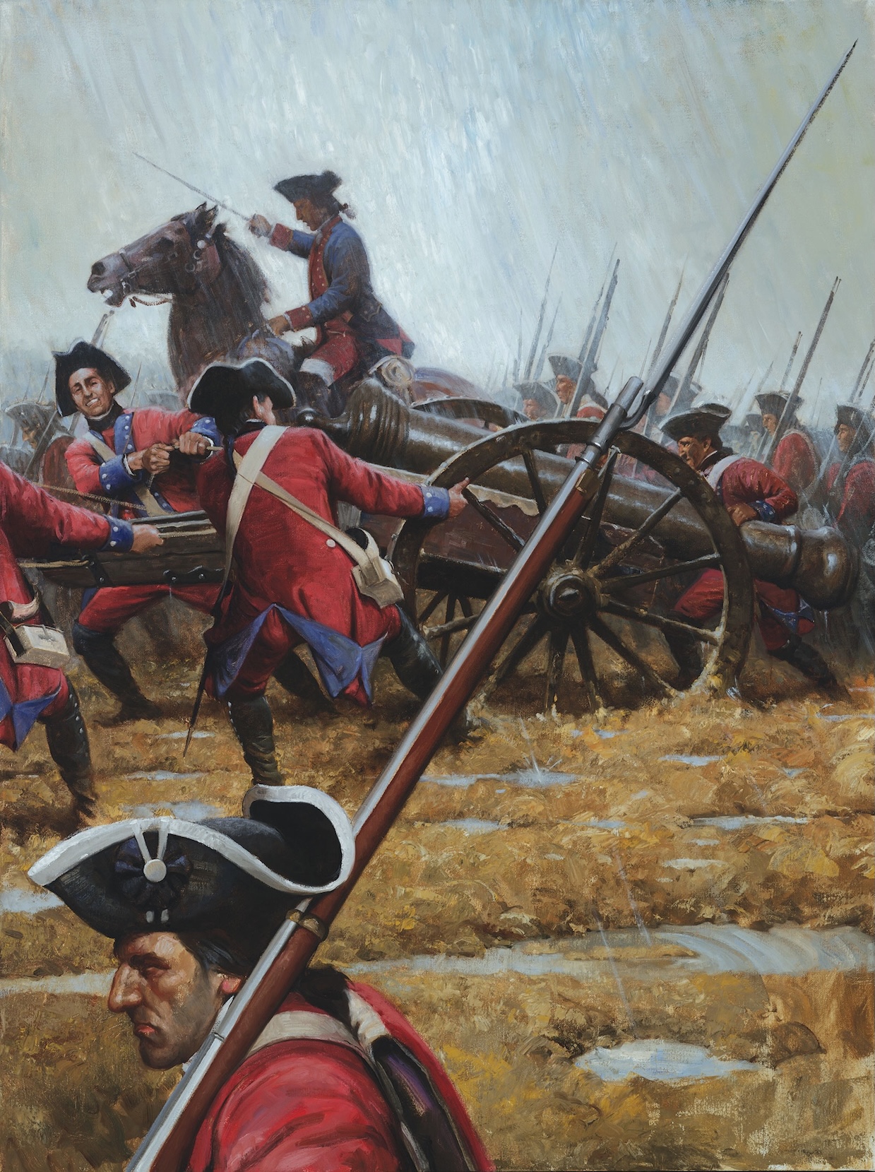 Mike Wimmer painting Colonel Washington