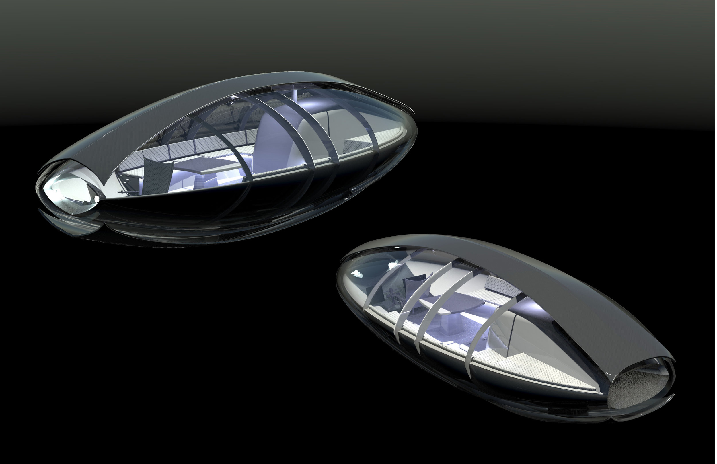 Renderings of Phillip Cox's submersible