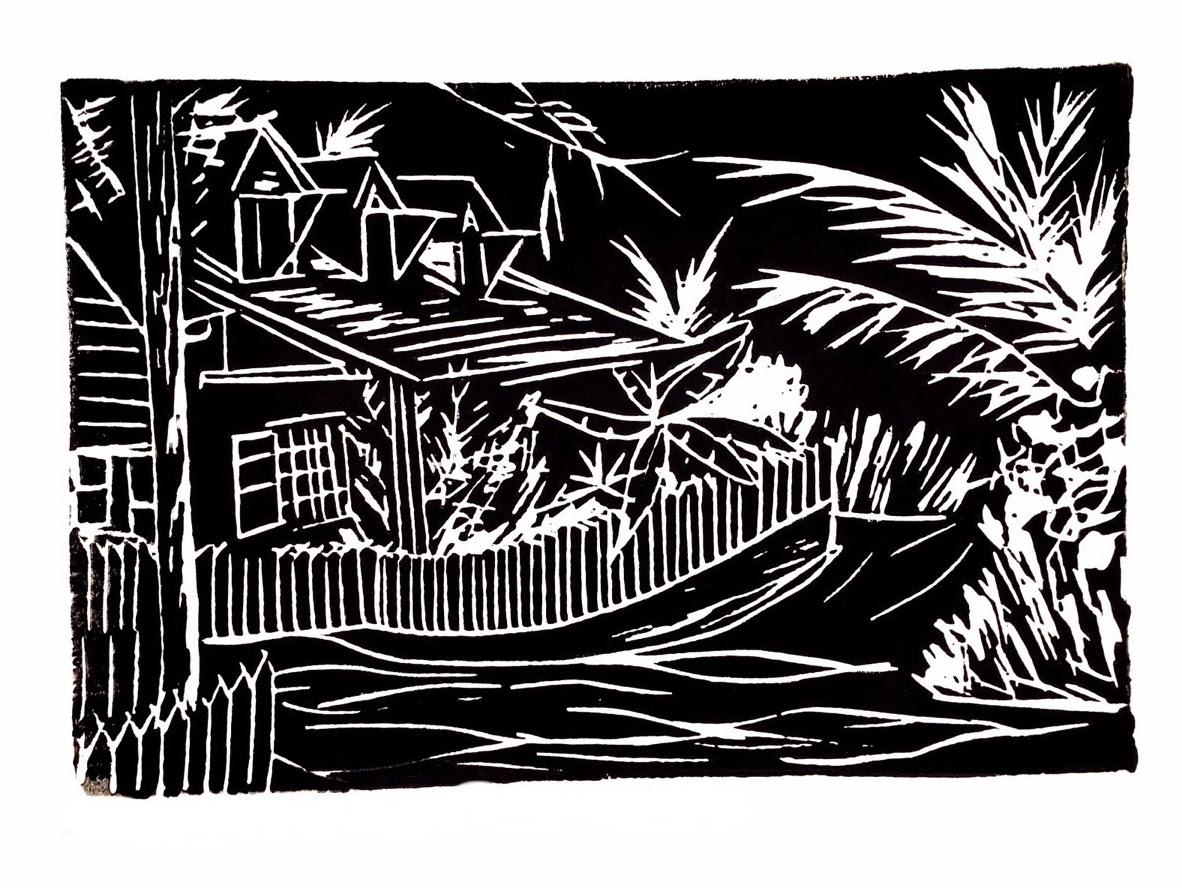 linocut print