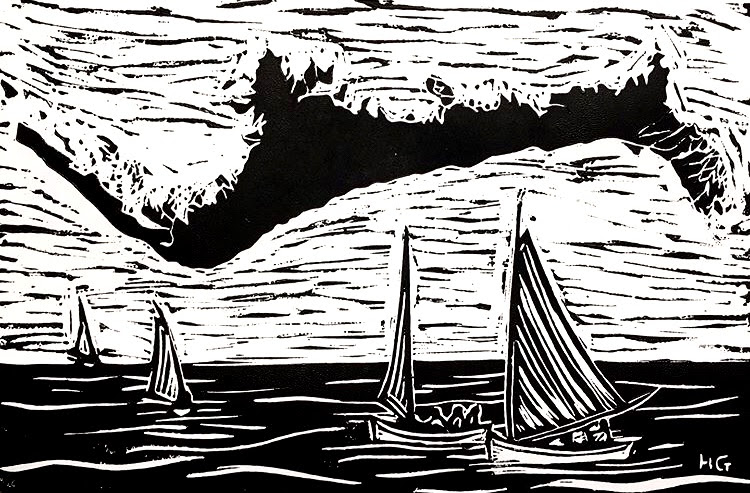linocut print