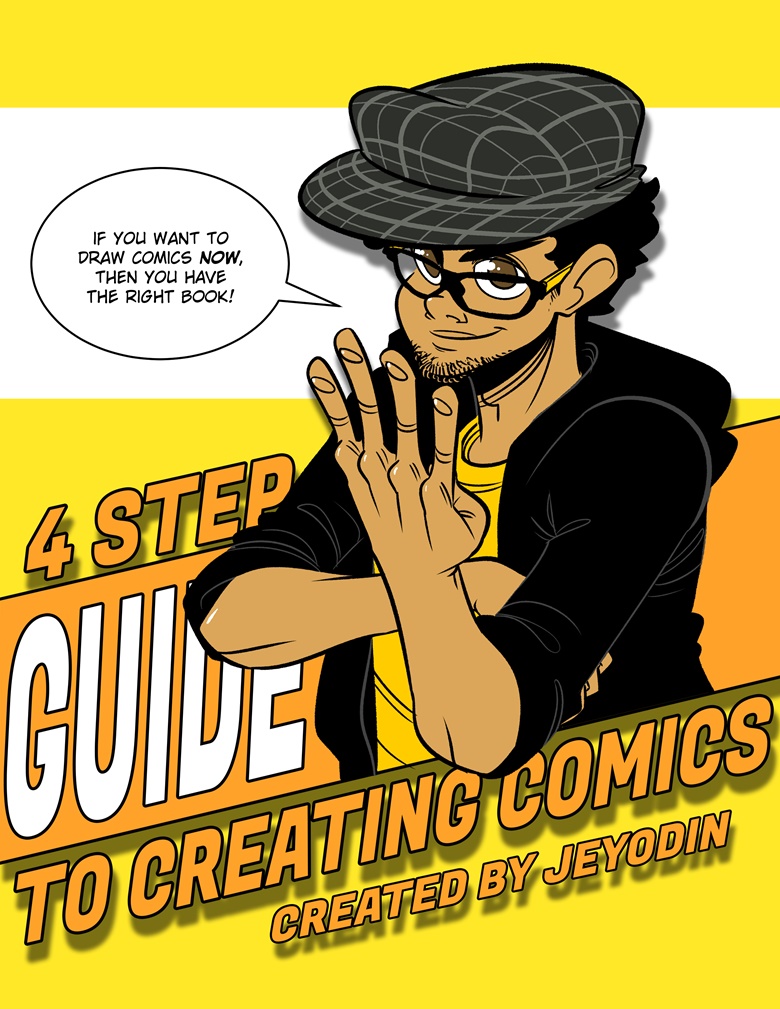cover of 4 step guide to creating comics