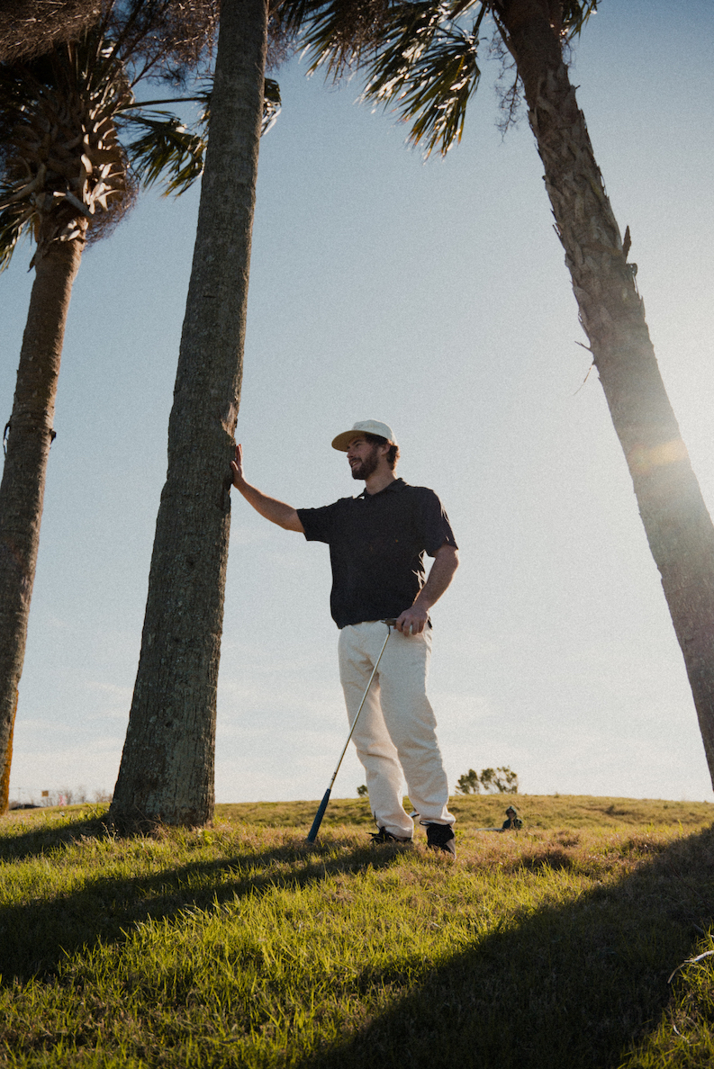 Student on golf course