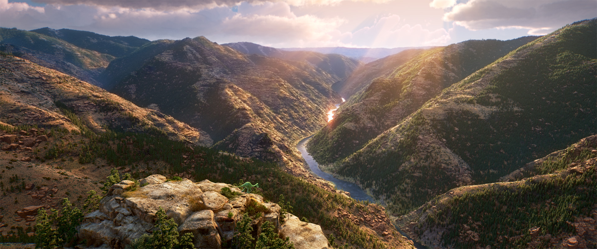 Scene from the animation The Good Dinosaur