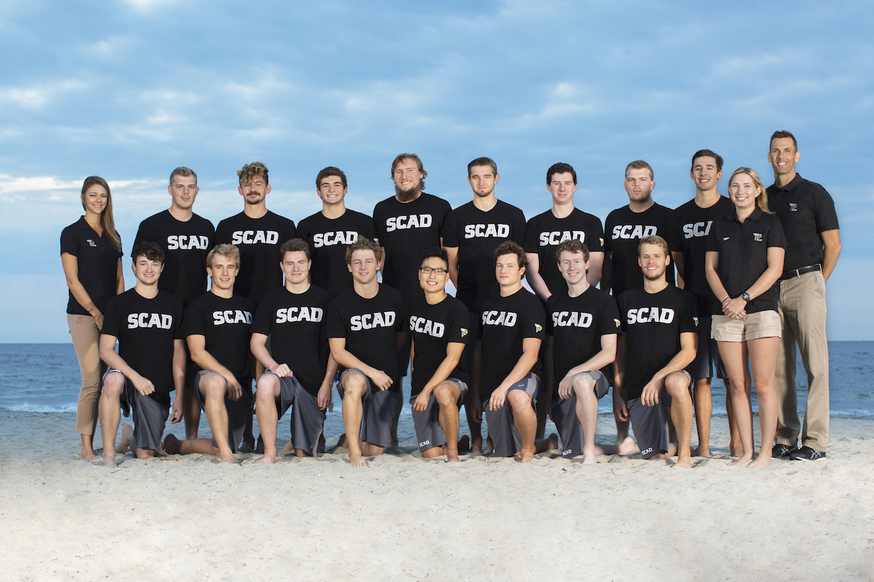 Joel Ax and the SCAD swimming and diving team 2016-2017