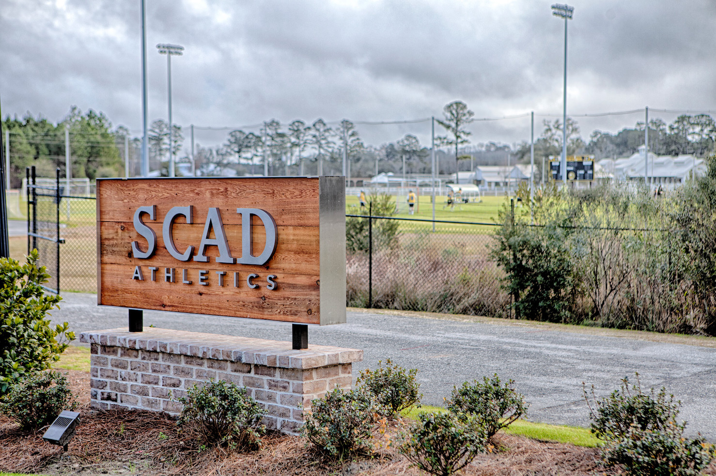 exterior of scad athletics field