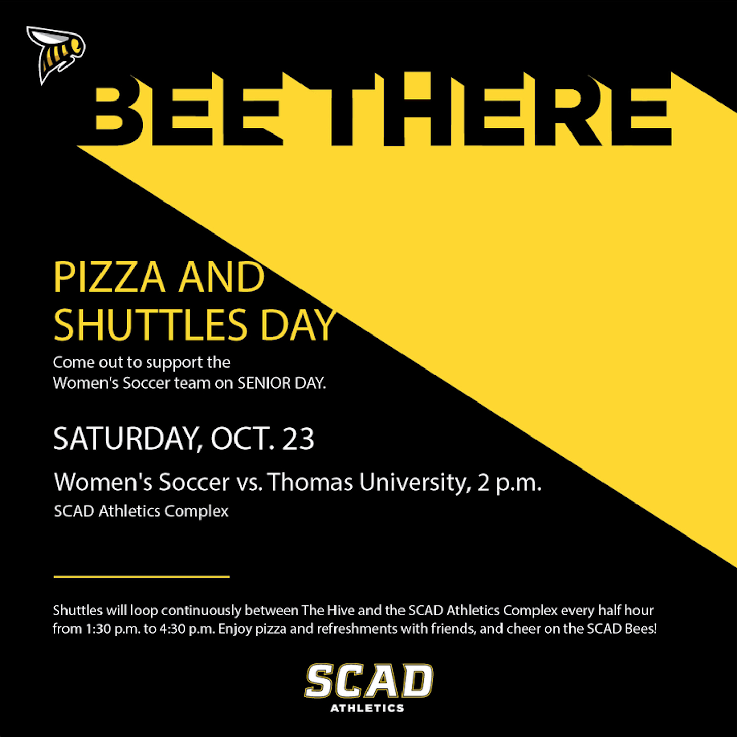 promo for womens soccer senior day celebration