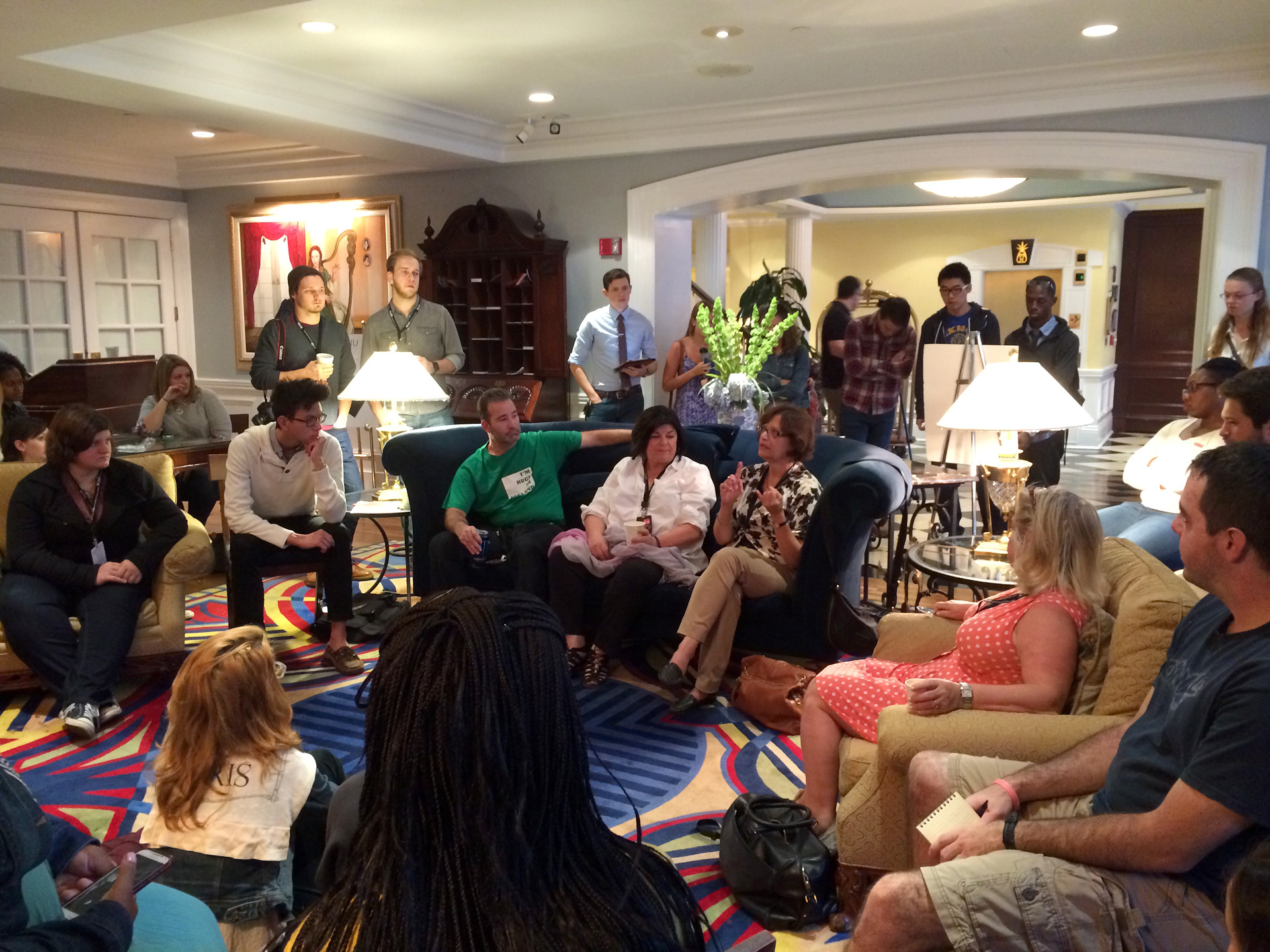 Producers meet with SCAD students in a casual Q and A session