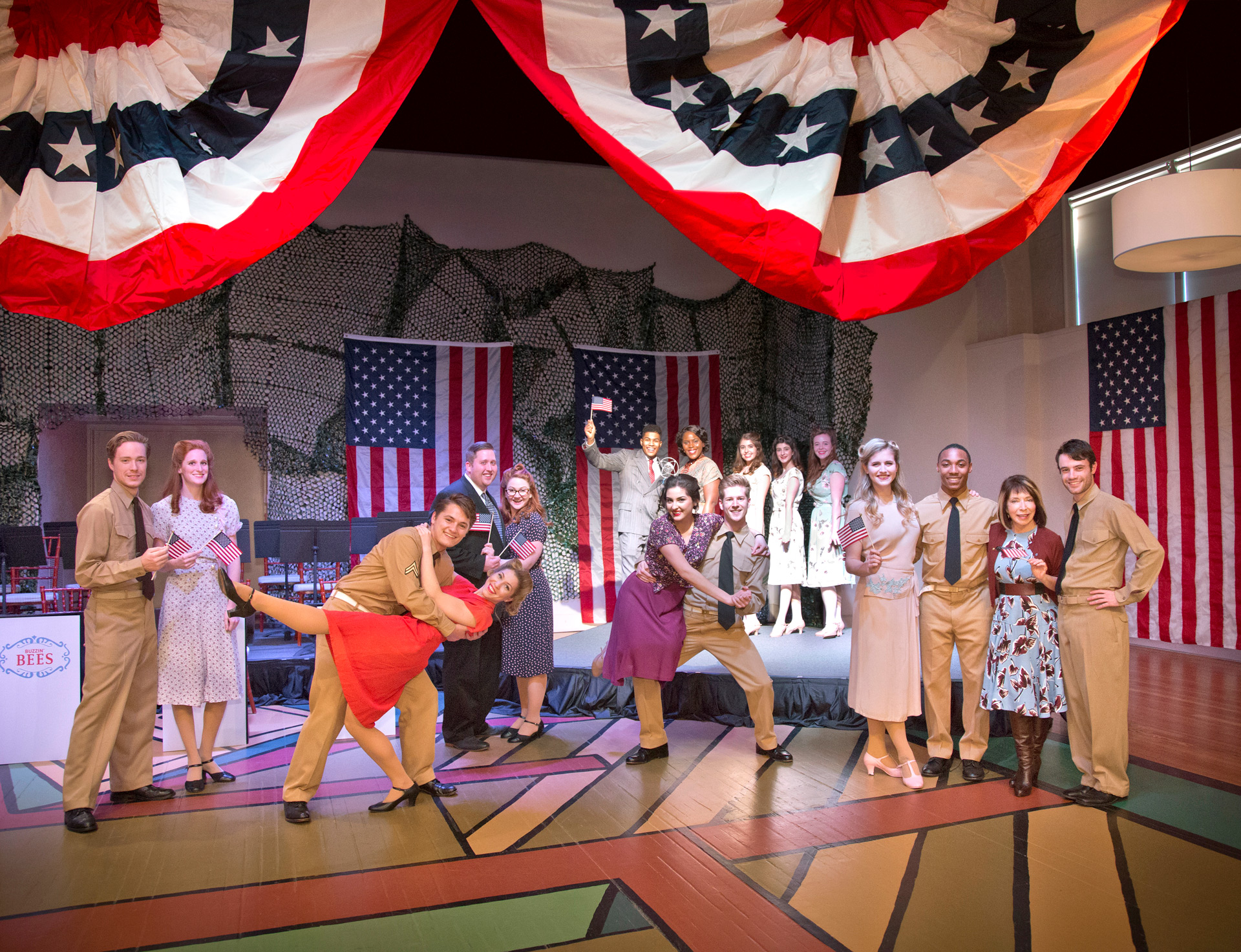 SCAD students dressed in 1950s style dance as a part of Savannah Songs