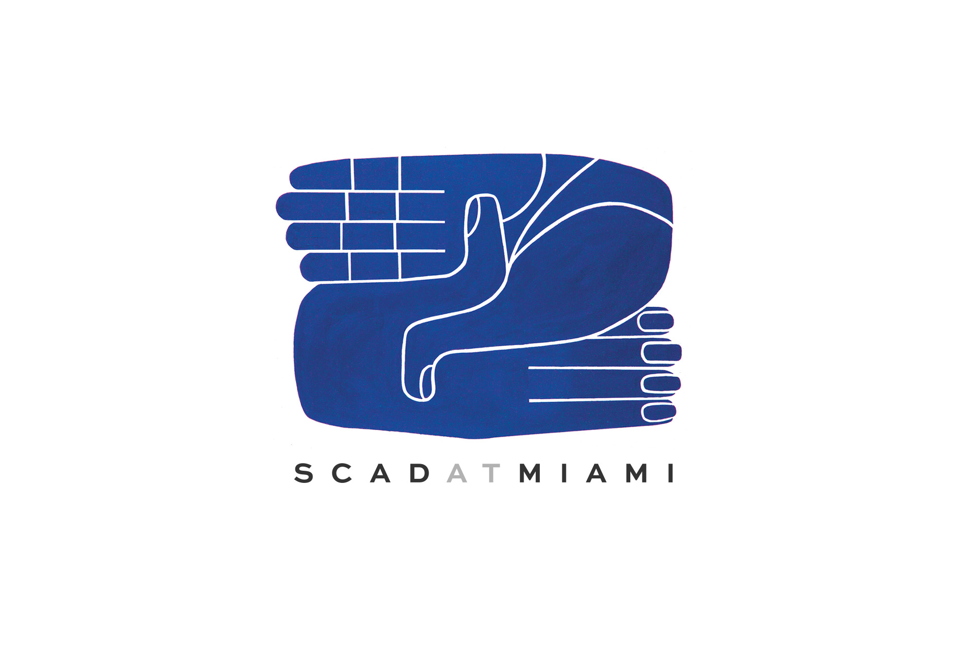  2018 SCAD at Miami blue hand logo