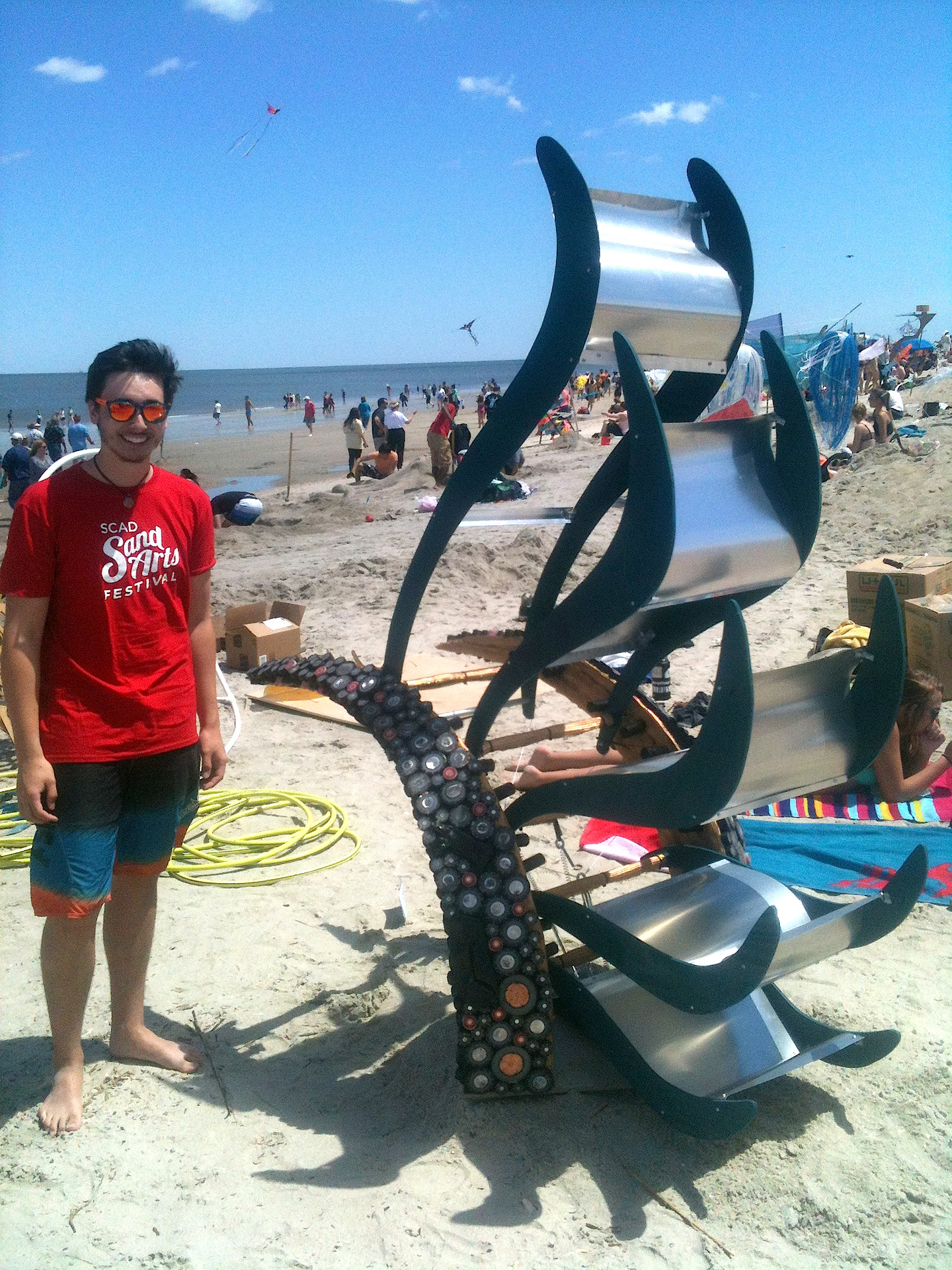 Sculpture on beach