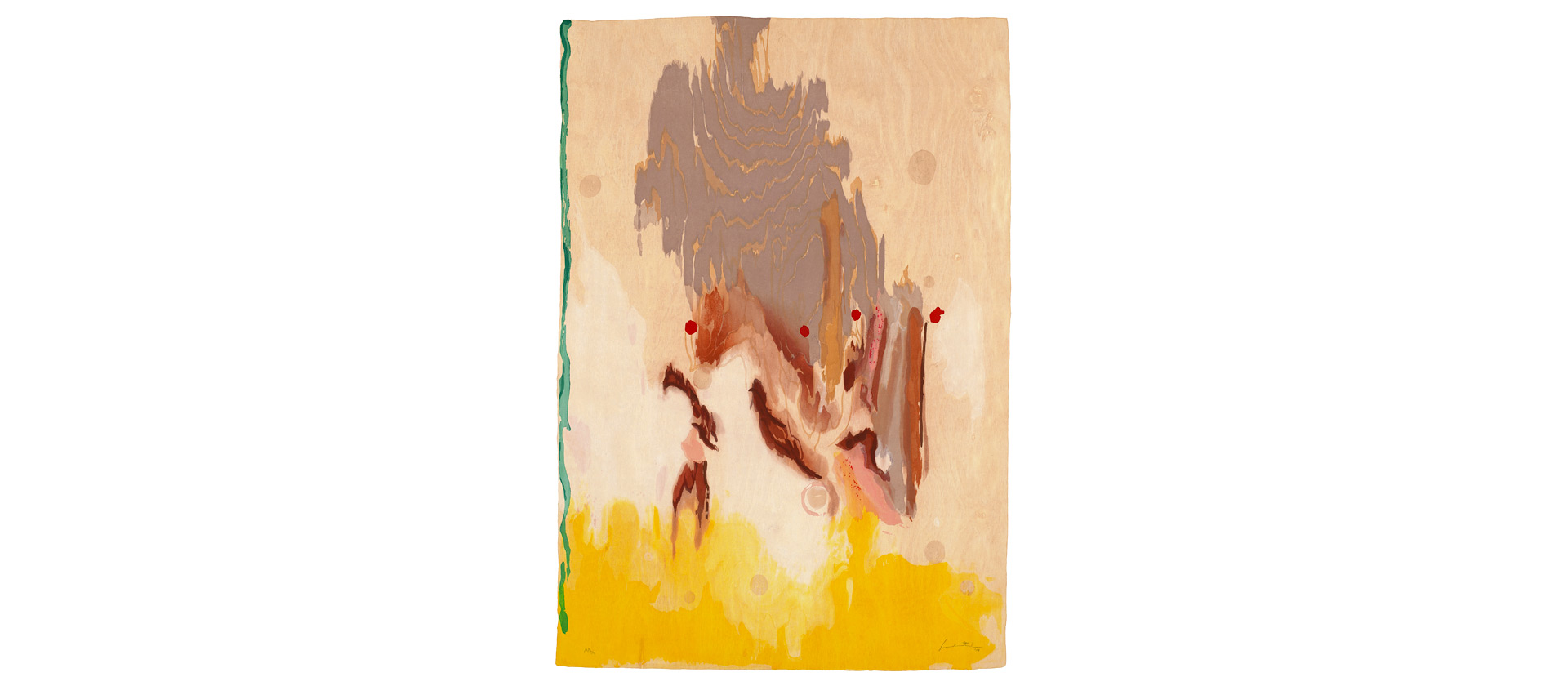 Helen Frankenthaler, "Geisha," woodcut, edition 4 of 14, 38" x 26", 2003. Abstract art.