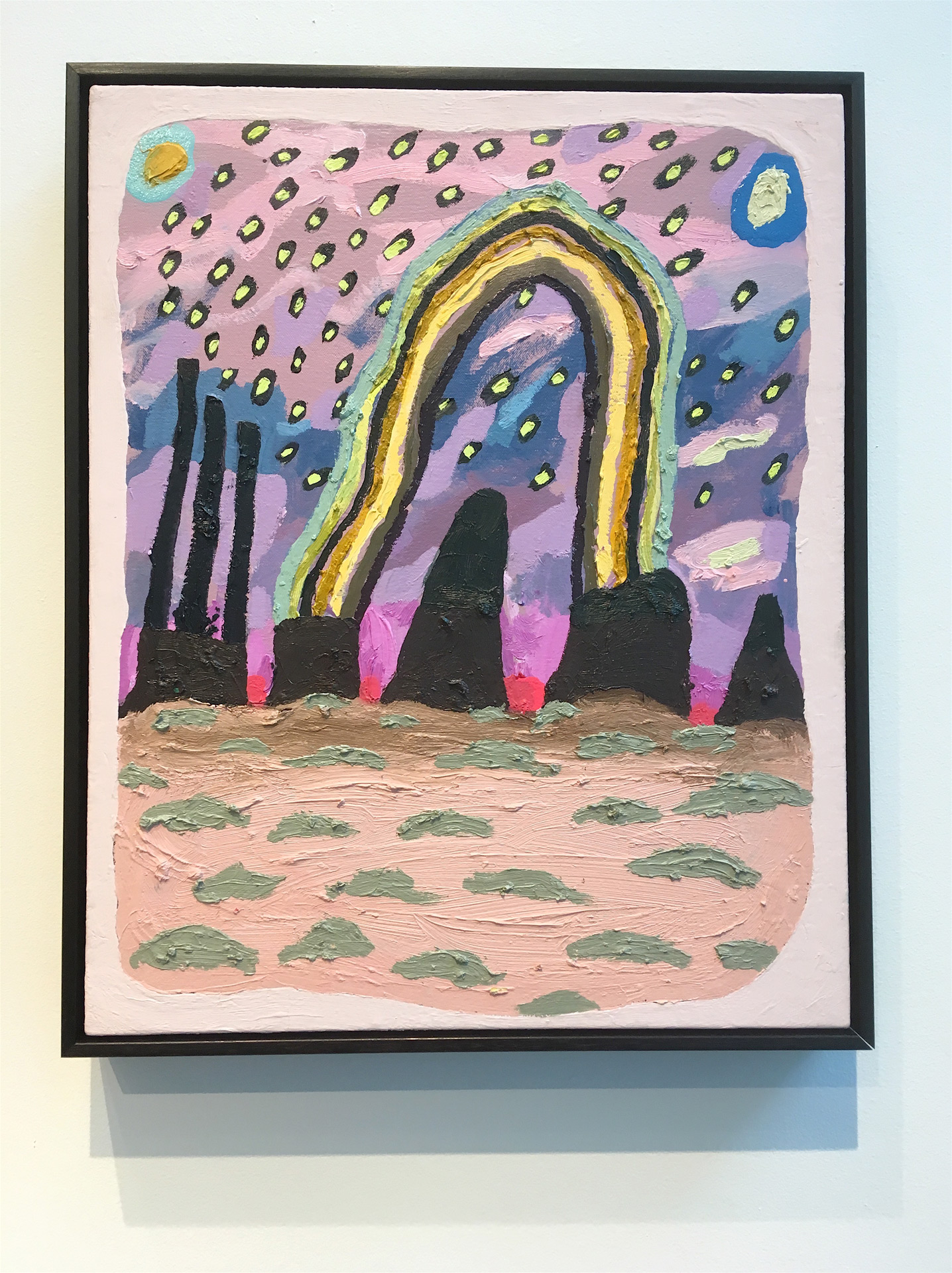 Pastel painting of abstract landscape
