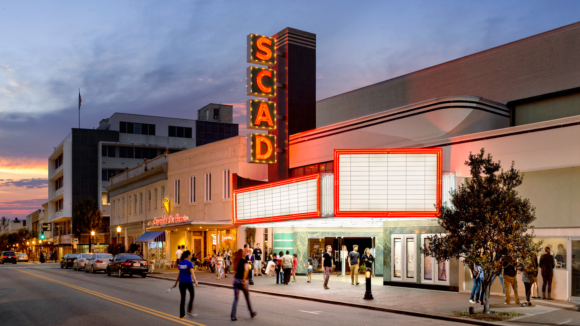 Exterior of Trustees Theater, Savannah