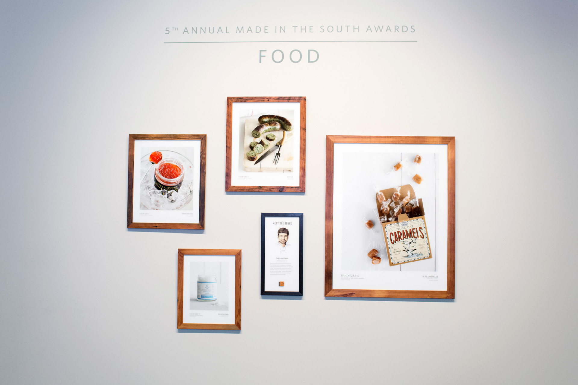Display for award-winning food products