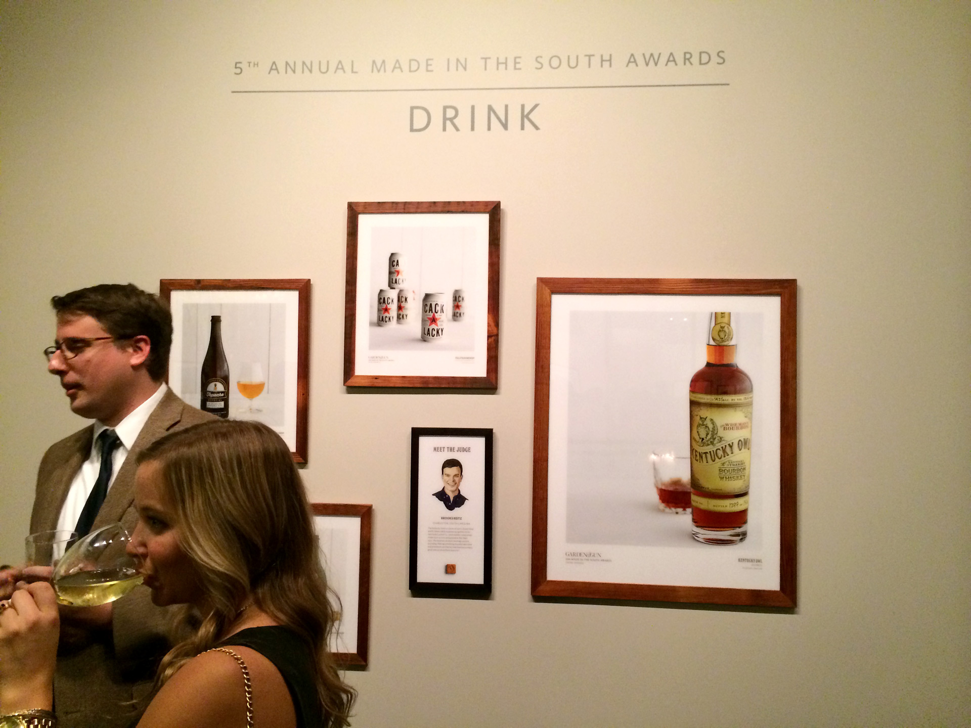 Display of award-winning drinks
