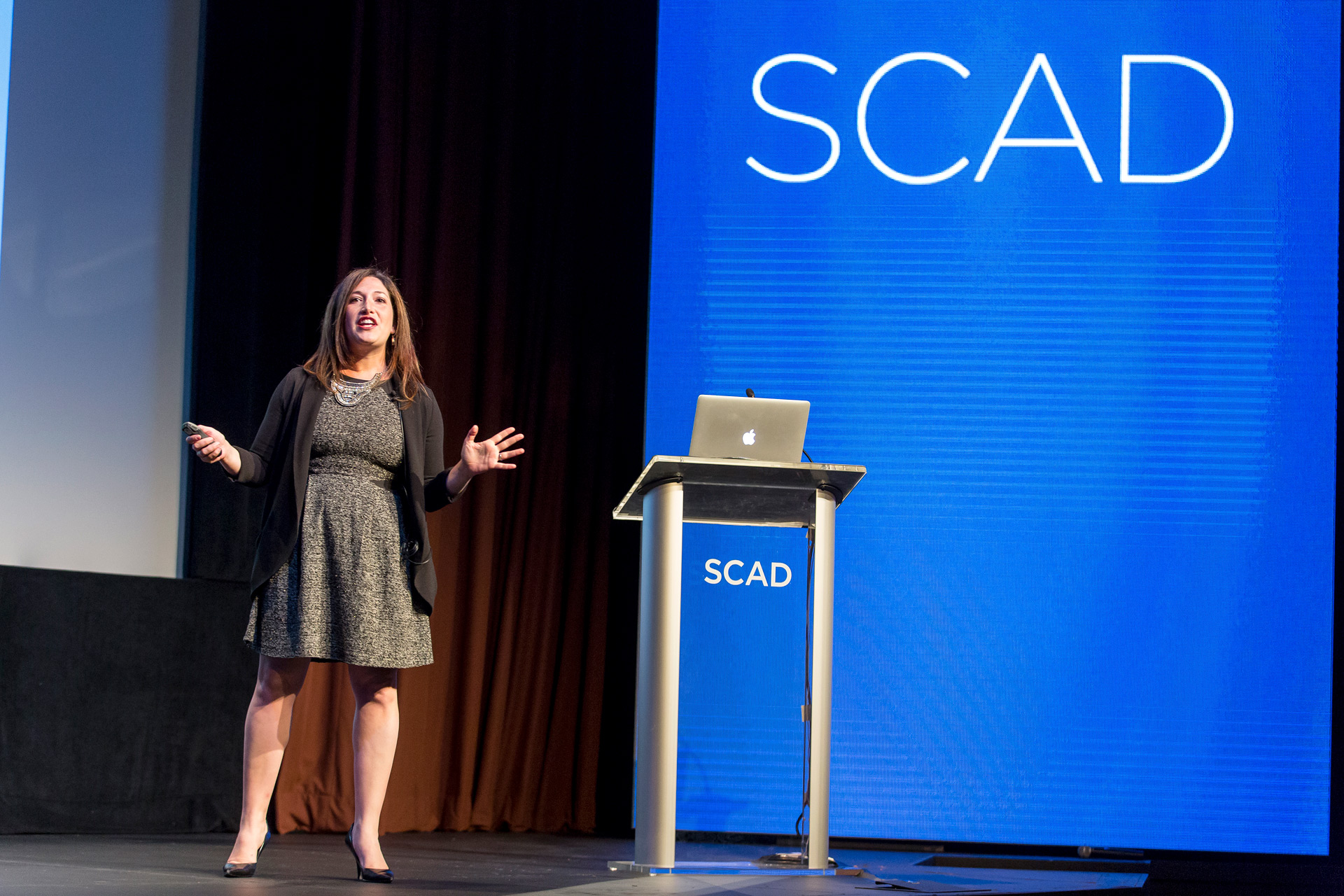 Randi Zuckerberg on stage at SCADshow in Atlanta