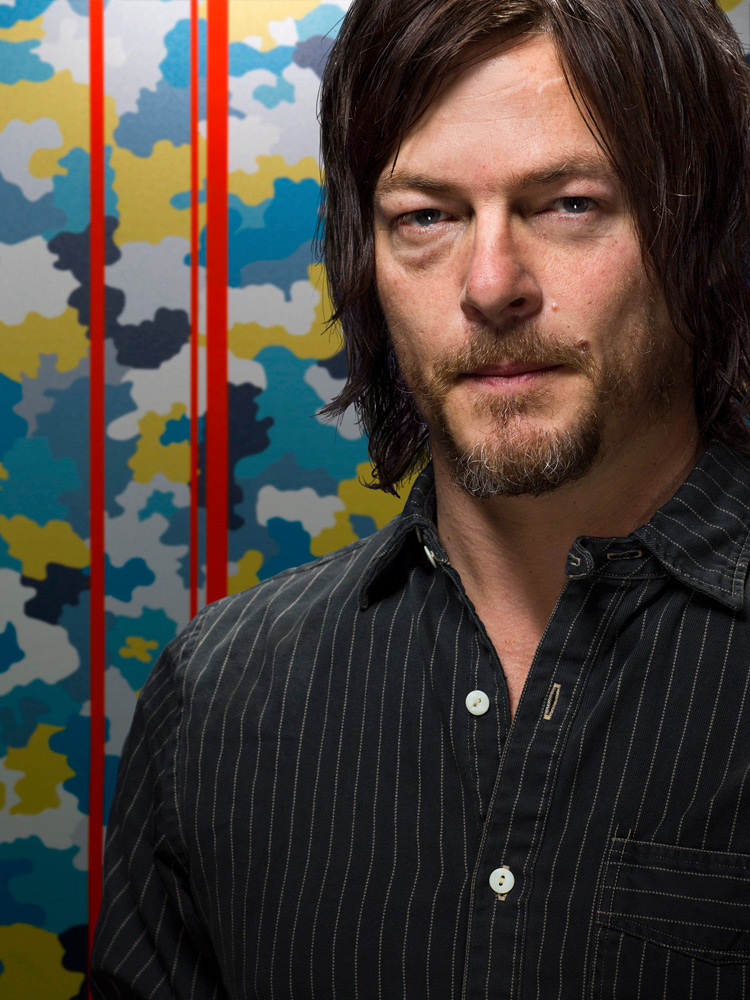Portrait of Norman Reedus by photographer Adam Kuehl.