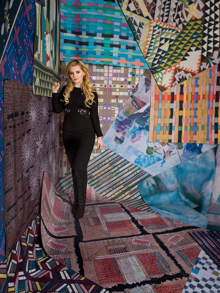 Portrait of actress Abigail Bresslin by photographer Adam Kuehl.