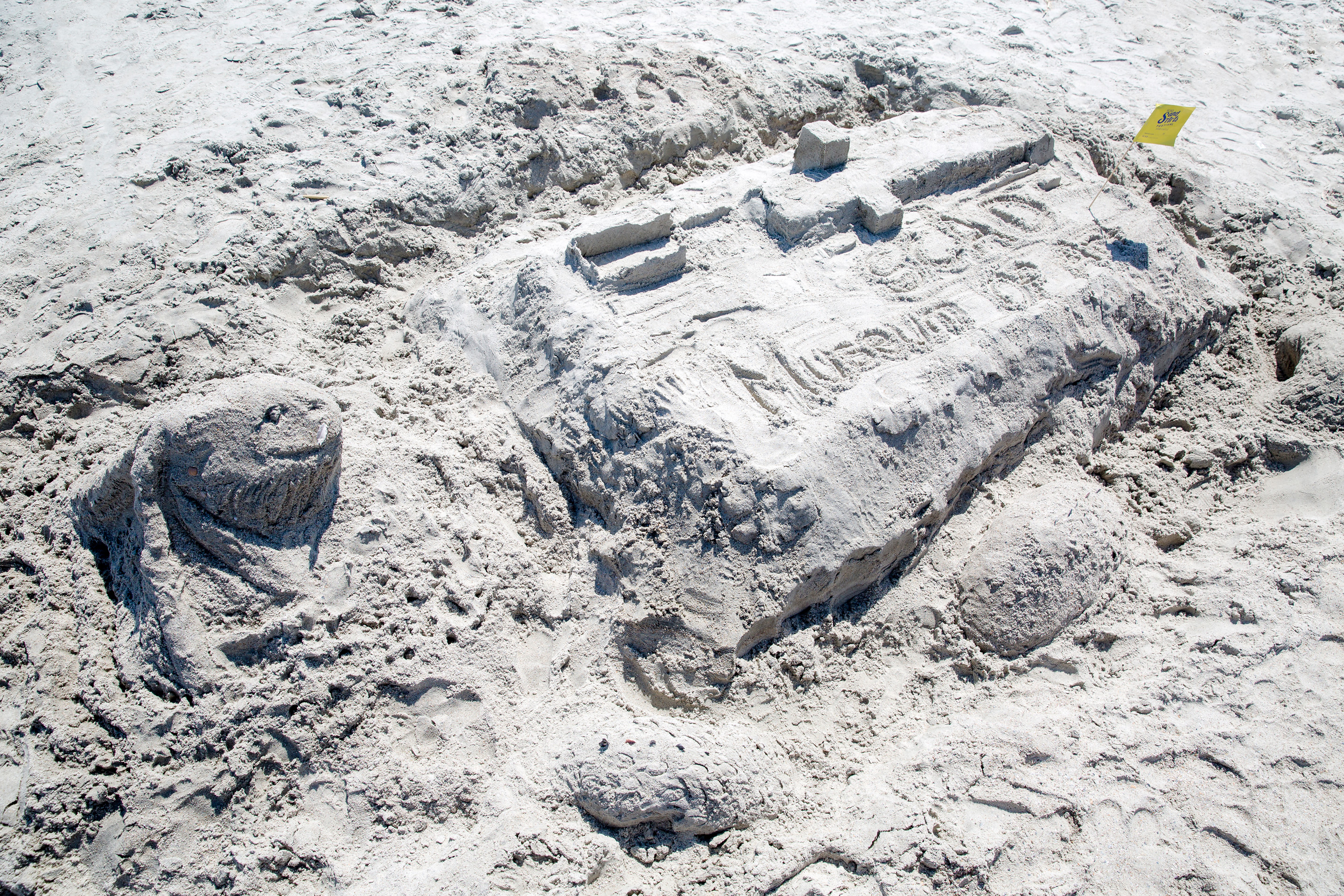 Sand sculpture representing SCAD Museum of Art