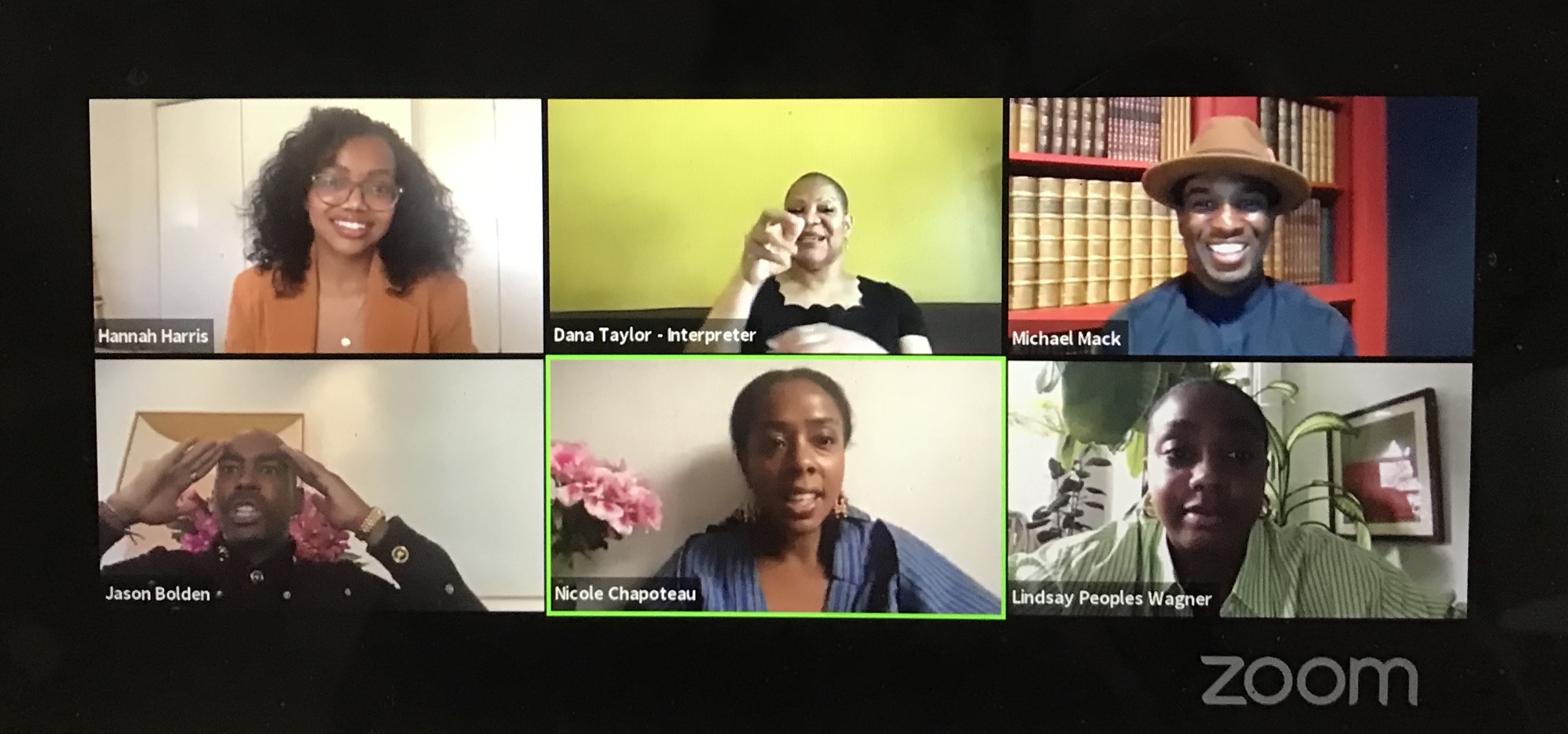 screen shot of zoom meeting