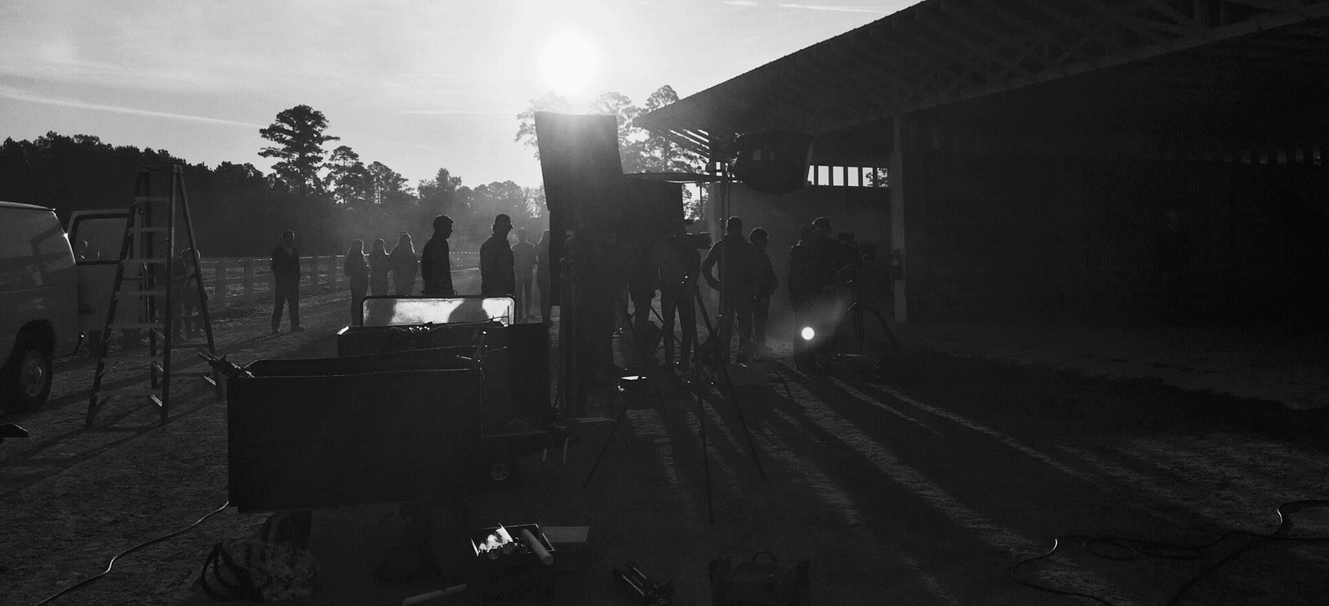 Outdoor film shoot