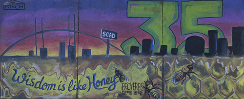 Landscape and bees in chalk celebrates 35 years of the festival