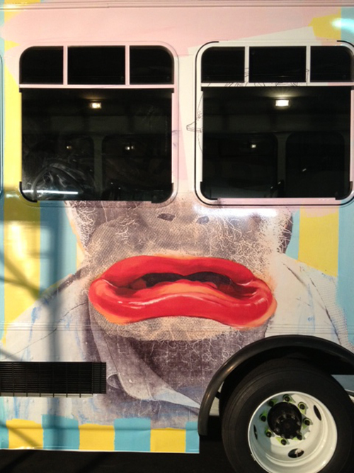 Detail of SCAD Art Basel bus
