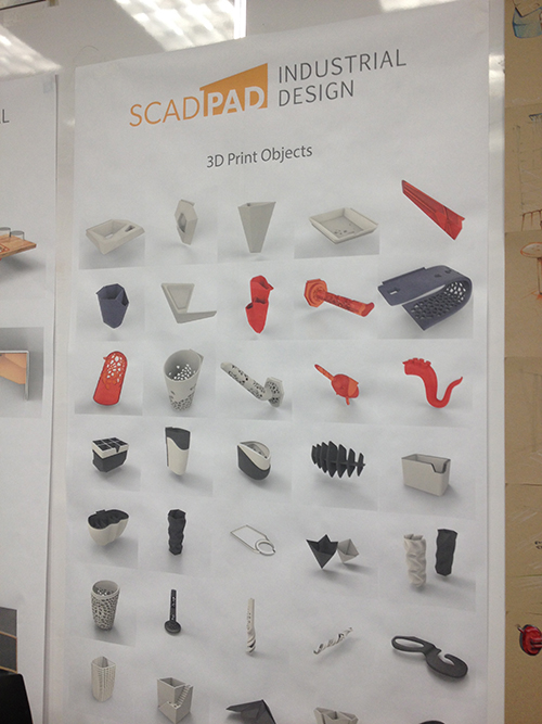 Display of objects that will be 3D printed