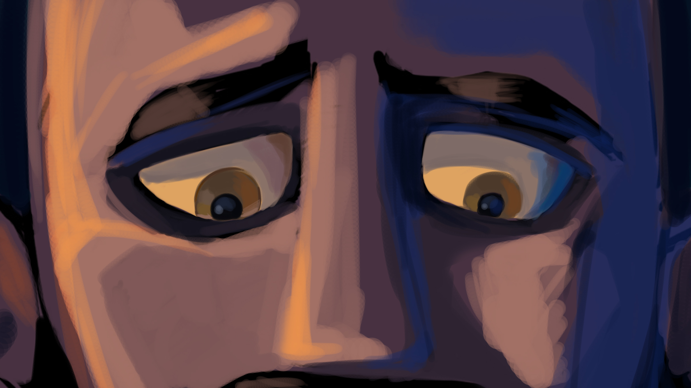 Artwork by Prasad Narse of a man's face
