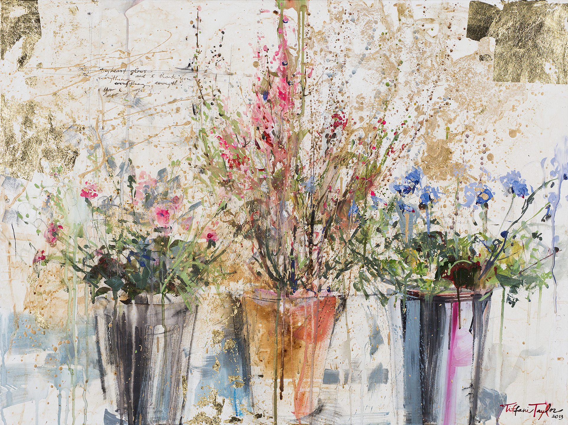 Tiffani Taylor, painting, At the Flower Market: In Golden Sunlight