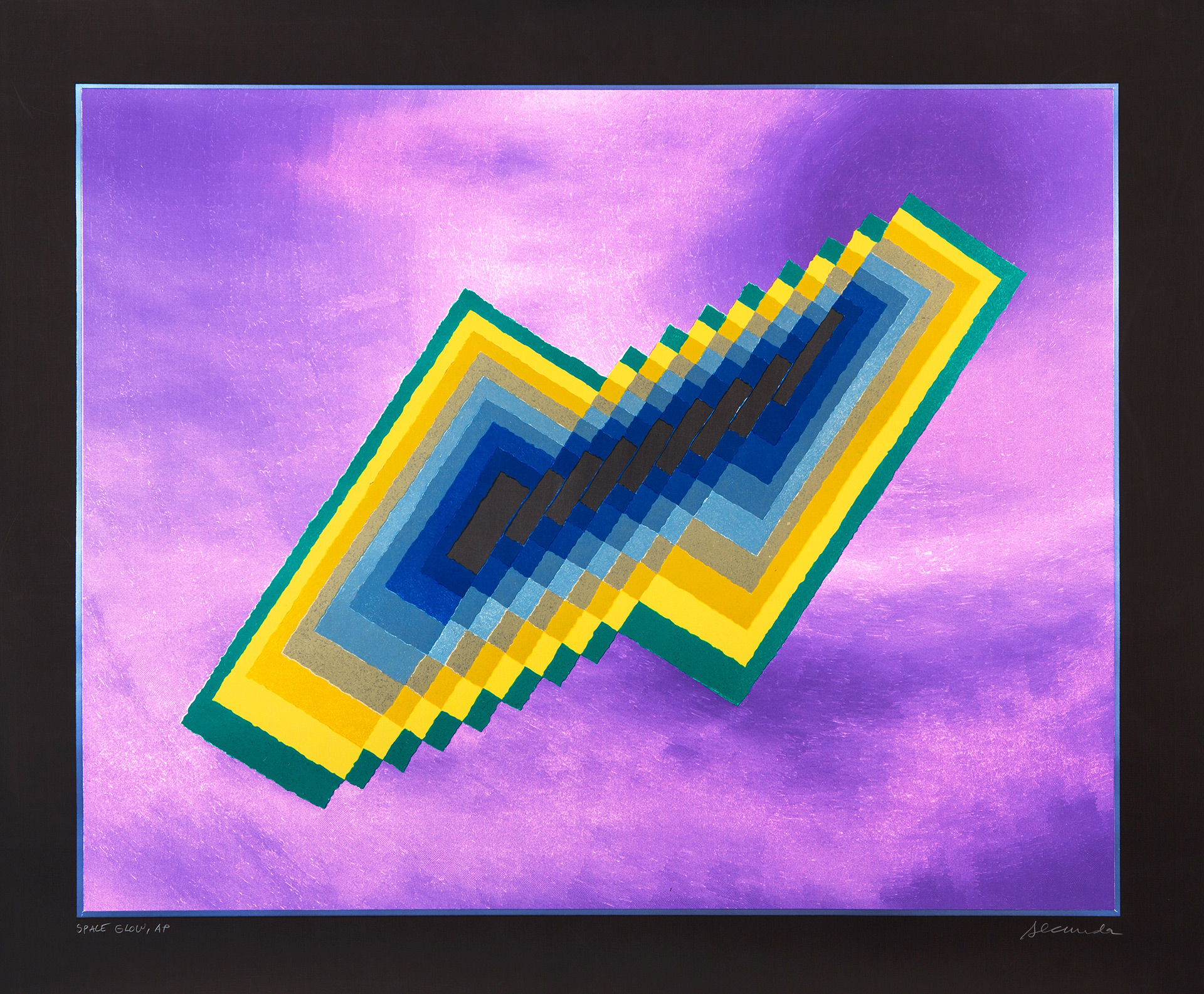 Arthur Secunda, SPACE GLOW, Limited Numbered Edition, printmaking