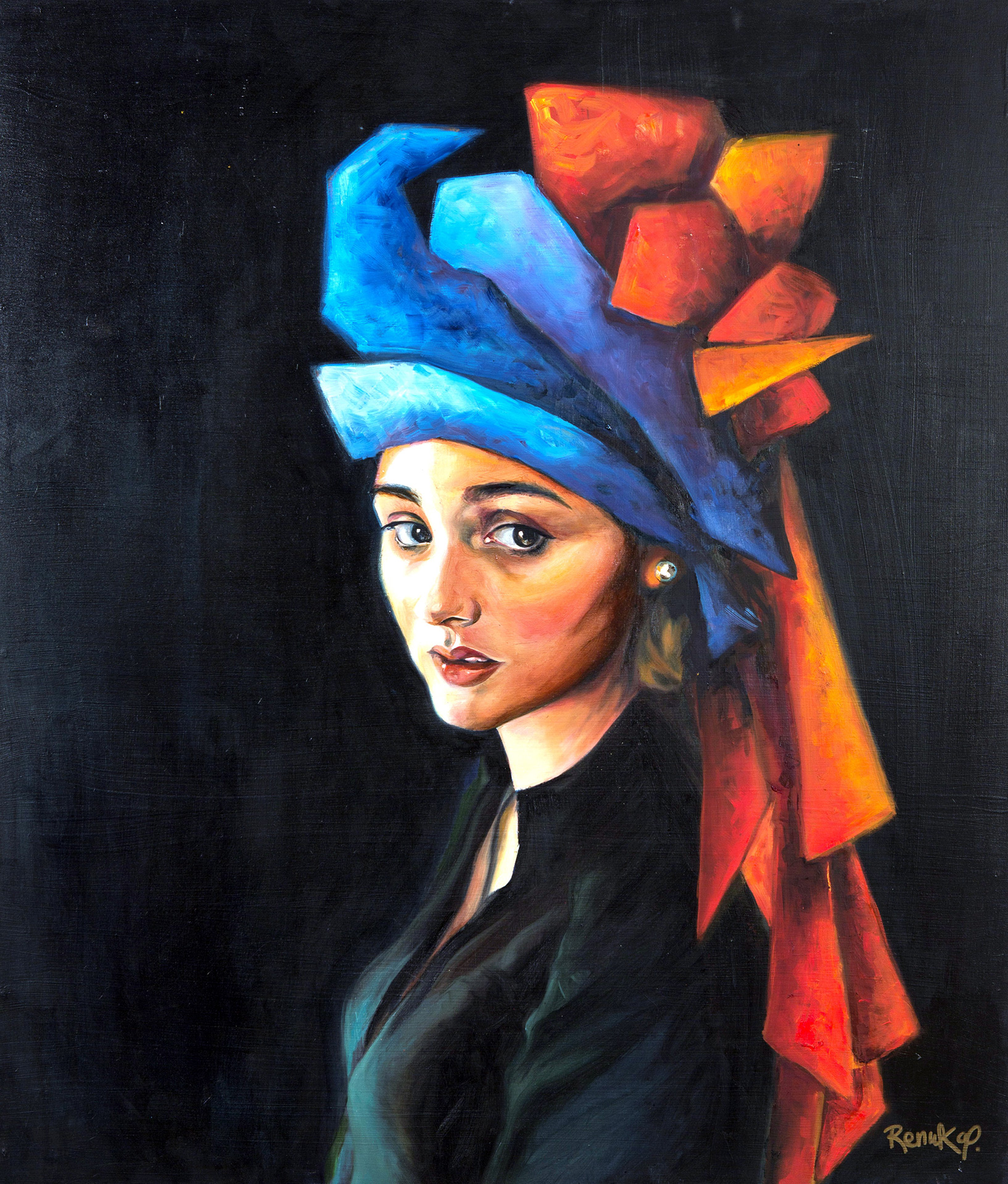 Renuka Ashar, Vermeer Meets Picasso, painting