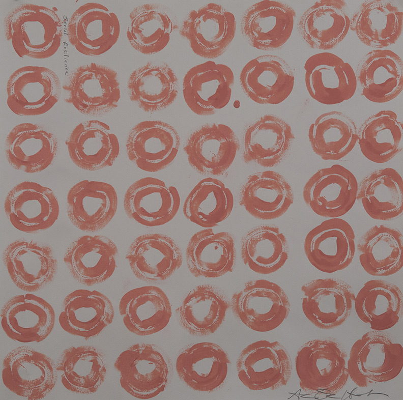 Serial Resilience by Amanda Duma-Hernandez, works on paper, pencil, enamel, acrylic paint, painting
