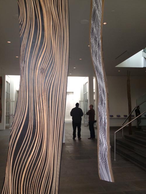 Floor to ceiling panel installation by artist Jason Middlebrook