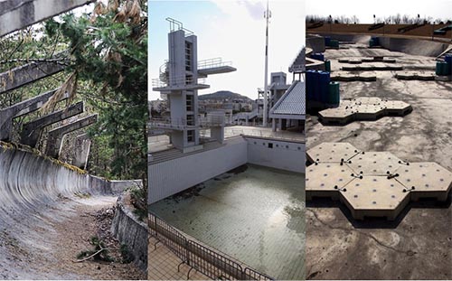 Scenes of abandoned Olympic parks