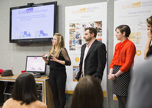 Students present their designs for SCADpad