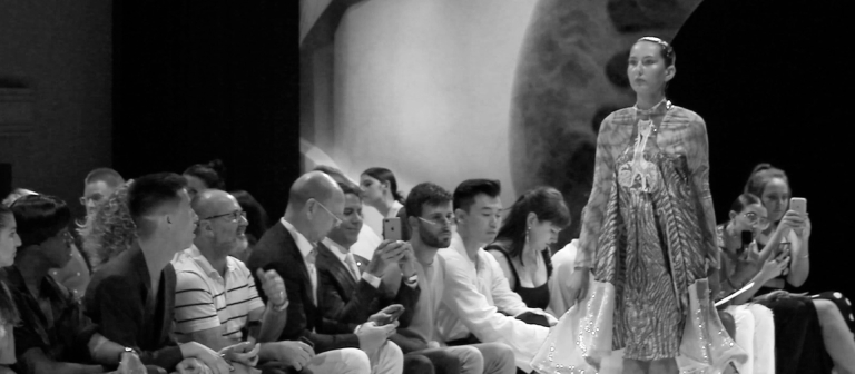 Video still from SCAD fashion runway show