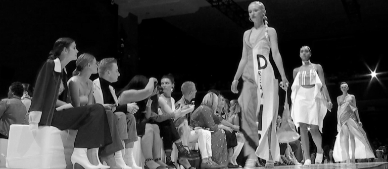 Video still from SCAD fashion runway show
