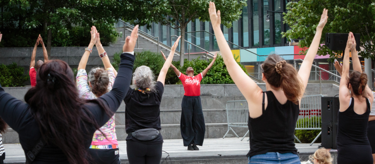 dancers perform in a workshop