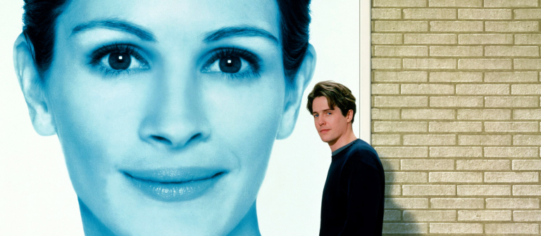Film poster for Notting Hill featuring Julia Roberts and Hugh Grant