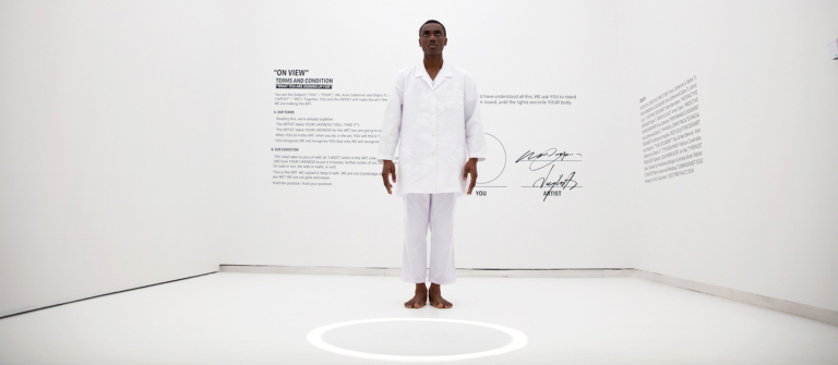 Installation view for Ania Catherine and Dejha Ti performance