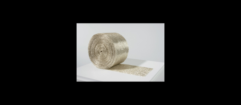 Liza Lou, "Roll," cotton, glass beads, 2007-08.