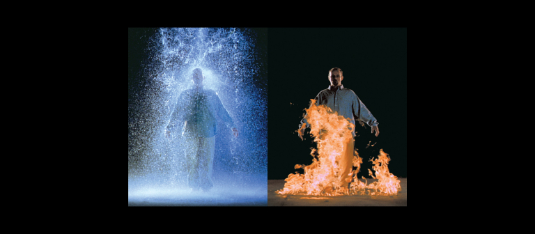 Image credit: Bill Viola, The Crossing, video/sound installation, 1996.